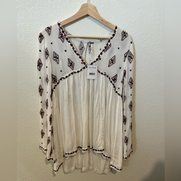 NEW Free People Diamond Embroidered tunic dress - Picture 2 of 4